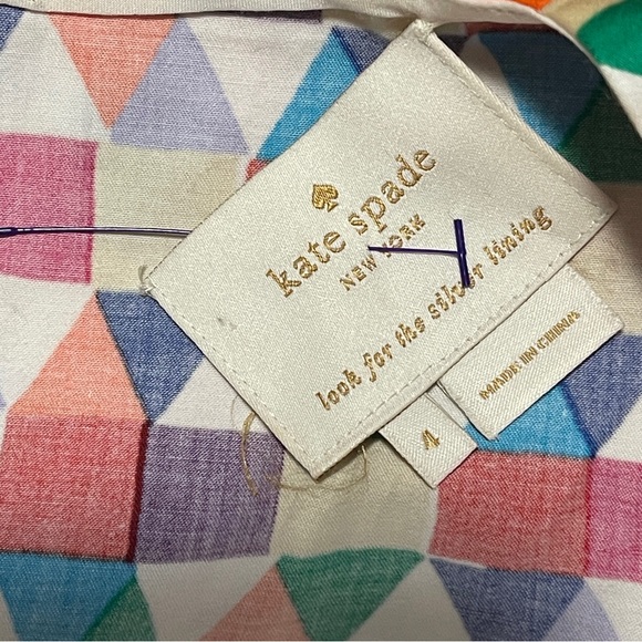 Kate Spade Women’s Dress Size 4 Multicolor Sheath Knee Length Sleeveless Preppy - Picture 6 of 7